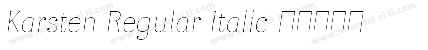 Karsten Regular Italic字体转换